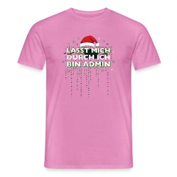 Lasst Mich Durch Ich Bin Admin Informatiker Xmas - Männer T-Shirt - Pink - Vorne - AI Model Male 178 dark (178cm)