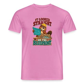  Bauleiter It Looked Straight on the Blueprint - Männer T-Shirt - Pink - Vorne - AI Model Male 178 dark (178cm)