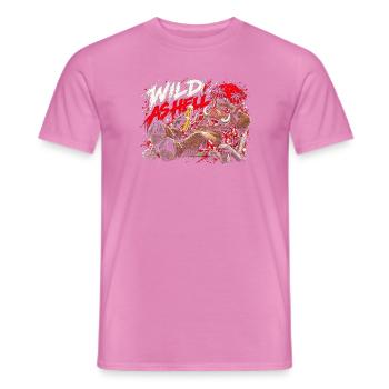 Wild As Hell Wildschwein mit Bier - Männer T-Shirt - Pink - Vorne - AI Model Male 178 dark (178cm)