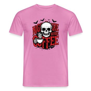 Albtraum vor dem Kaffee - Männer T-Shirt - Pink - Vorne - AI Model Male 178 dark (178cm)