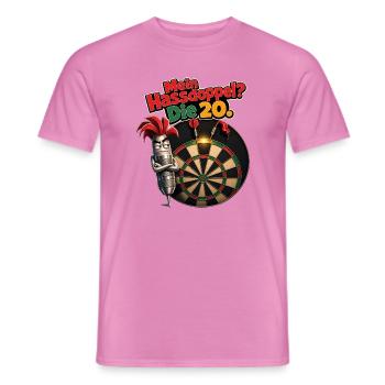 Mein Hassdoppel Die 20 Dartfieber - Männer T-Shirt - Pink - Vorne - AI Model Male 178 dark (178cm)