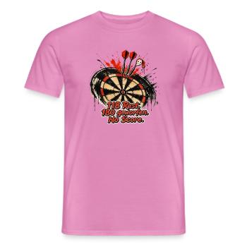 Dartspruch 118 Rest 180 Geworfen - Männer T-Shirt - Pink - Vorne - AI Model Male 178 dark (178cm)