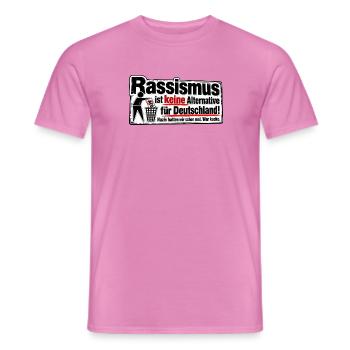 Rassismus ist keine Alternative - Männer T-Shirt - Pink - Vorne - AI Model Male 178 dark (178cm)