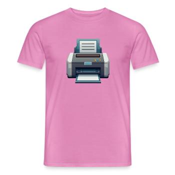 Drucker - Männer T-Shirt - Pink - Vorne - AI Model Male 178 dark (178cm)