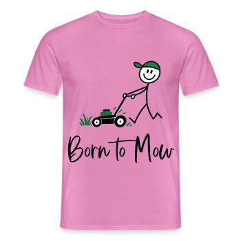 Born to Mow – Lustiger Rasenmäher Spruch - Männer T-Shirt - Pink - Vorne - AI Model Male 178 dark (178cm)