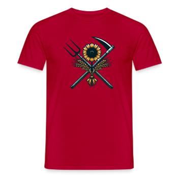 Agriculture Logo - Men's T-Shirt - red - Front - AI Model Male 178 dark (178cm)