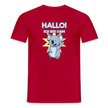 Liam - Männer T-Shirt - Rot - Vorne - AI Model Male 178 dark (178cm)