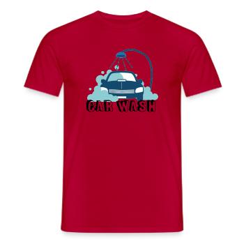 Stylish Car Wash Blue - Männer T-Shirt - Rot - Vorne - AI Model Male 178 dark (178cm)