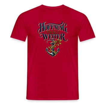 Glaube & Hoffnung – Vertrauen trägt weiter - Männer T-Shirt - Rot - Vorne - AI Model Male 178 dark (178cm)