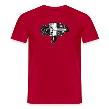 1200 Retro Filmkamera  - Männer T-Shirt - Rot - Vorne - AI Model Male 178 dark (178cm)