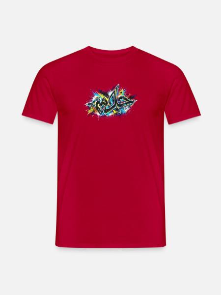Neon-Graffiti-Explosion - Männer T-Shirt - Rot