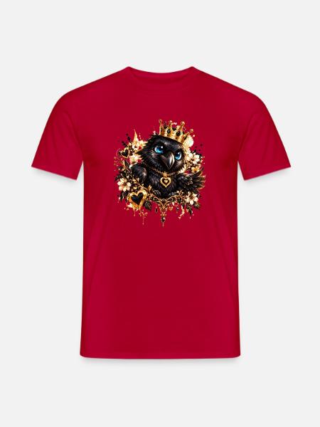 Königskauz mit Goldschmuck - Männer T-Shirt - Rot