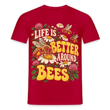 Bienen Bienenzüchter Imker Bienenzucht - Männer T-Shirt - Rot - Vorne - AI Model Male 178 dark (178cm)