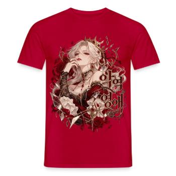 Rote Kronenroyale Eleganz - Männer T-Shirt - Rot - Vorne - AI Model Male 178 dark (178cm)