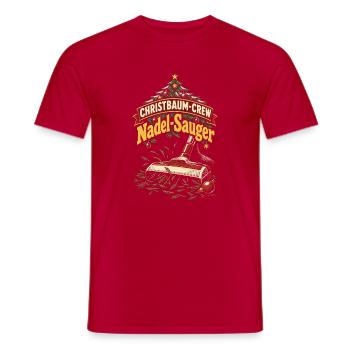 Christbaum-Crew Nadel-Sauger - Männer T-Shirt - Rot - Vorne - AI Model Male 178 dark (178cm)