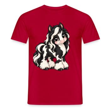 Tinker Irish Cob im Kawaii-Stil - Männer T-Shirt - Rot - Vorne - AI Model Male 178 dark (178cm)