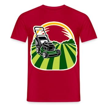 MOW STRIPE READY - Männer T-Shirt - Rot - Vorne - AI Model Male 178 dark (178cm)