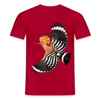 Wiedehopf - Männer T-Shirt - Rot - Vorne - AI Model Male 178 dark (178cm)