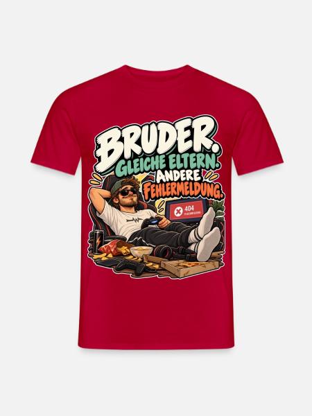 Bruder 404 Fehlermeldung - Männer T-Shirt - Rot