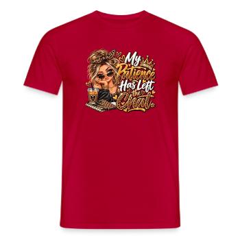 Meine Geduld Ist Weg Vom Chat - Männer T-Shirt - Rot - Vorne - AI Model Male 178 dark (178cm)