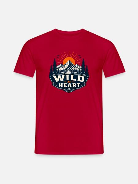 Wild at Heart Bergwelt - Männer T-Shirt - Rot