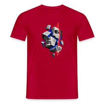 Kubische Collage: Keine feste Form - Männer T-Shirt - Rot - Vorne - AI Model Male 178 dark (178cm)