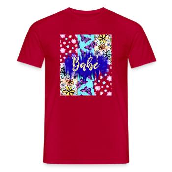 Sweet_-4500_x_5400_px- - Männer T-Shirt - Rot - Vorne - AI Model Male 178 dark (178cm)