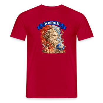 Ancient Wisdom – Greek Philosopher Art - Männer T-Shirt - Rot - Vorne - AI Model Male 178 dark (178cm)