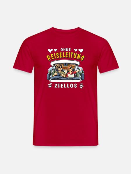 Camping Ohne Reiseleitung ziellos - Männer T-Shirt - Rot