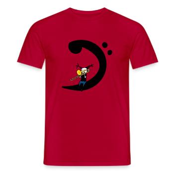 Posaunen-Bass Clef – Posaunist-Musik-T-Shirt - Männer T-Shirt - Rot - Vorne - AI Model Male 178 dark (178cm)