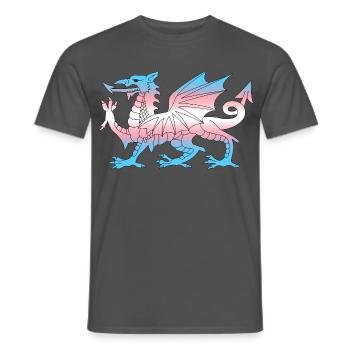 Wales Trans Flagge, Baner Trans Cymru, Transgender - Männer T-Shirt - Anthrazit - Vorne - AI Model Male 178 light (178cm)