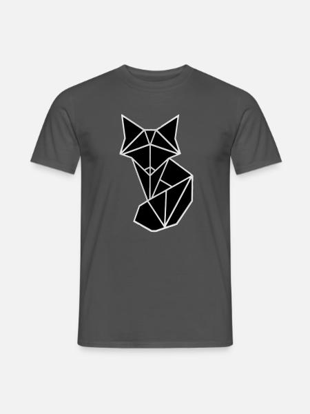 Fuchs Polygon - Männer T-Shirt - Anthrazit