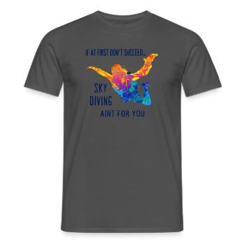 Skydive Fallschirmspringer Skydiver Freifall - Männer T-Shirt - Anthrazit - Vorne - AI Model Male 178 light (178cm)
