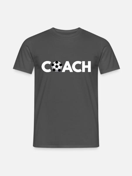 Coach Fussball Trainer Fussballtrainer - Männer T-Shirt - Anthrazit