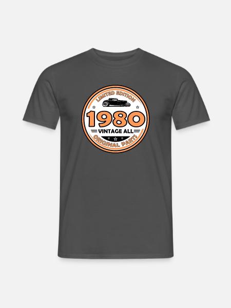 Jahrgang 1980 - Männer T-Shirt - Anthrazit