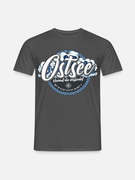 Ostsee Shirt bedruckt in top Markenqualität - Männer T-Shirt - Anthrazit