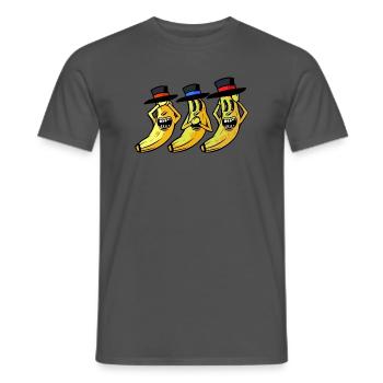 banane drôle drôle drôle banane fruit fruit - T-shirt homme - charbon - Devant - AI Model Male 178 light (178cm)