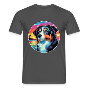 Karpaten-Schäferhund-Rasse Bunte Karikatur Wat - Männer T-Shirt - Anthrazit - Vorne - AI Model Male 178 light (178cm)