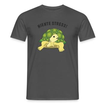 niente stress - Männer T-Shirt - Anthrazit - Vorne - AI Model Male 178 light (178cm)