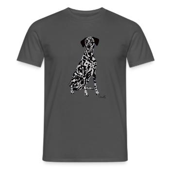 Beau chien dalmate - T-shirt homme - charbon - Devant - AI Model Male 178 light (178cm)