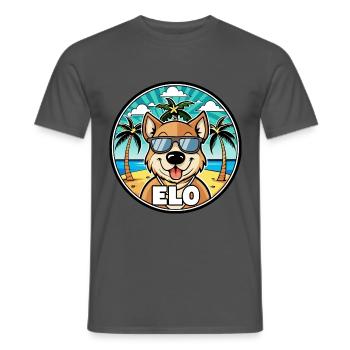 Längerer Spitzname Hund Rasse Cartoon Sonnenbrille Strand - Männer T-Shirt - Anthrazit - Vorne - AI Model Male 178 light (178cm)