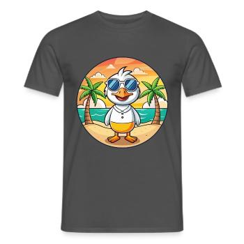 Gans Lustige Cartoon Sommer Strand Sonnenbrille - Männer T-Shirt - Anthrazit - Vorne - AI Model Male 178 light (178cm)