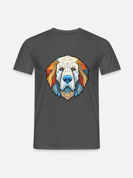 Pyrenäen-Mastiff-Hunderasse Aquarell-Illustration - Männer T-Shirt - Anthrazit