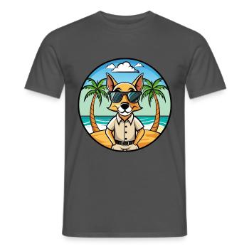 Braque Saint Germain Hunderasse Cartoon Sonnenbrille - Männer T-Shirt - Anthrazit - Vorne - AI Model Male 178 light (178cm)