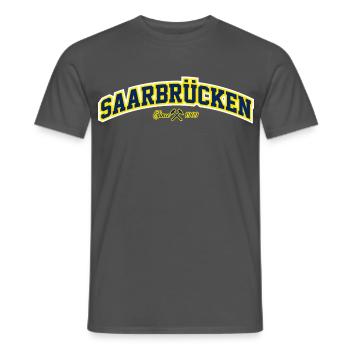Saarbrücken - Männer T-Shirt - Anthrazit - Vorne - AI Model Male 178 light (178cm)
