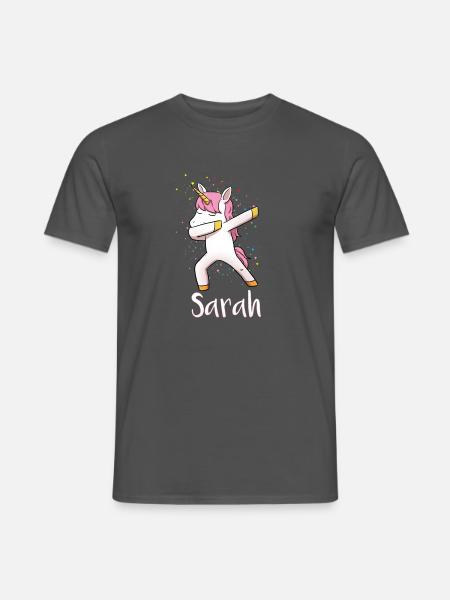 Sarah - Männer T-Shirt - Anthrazit