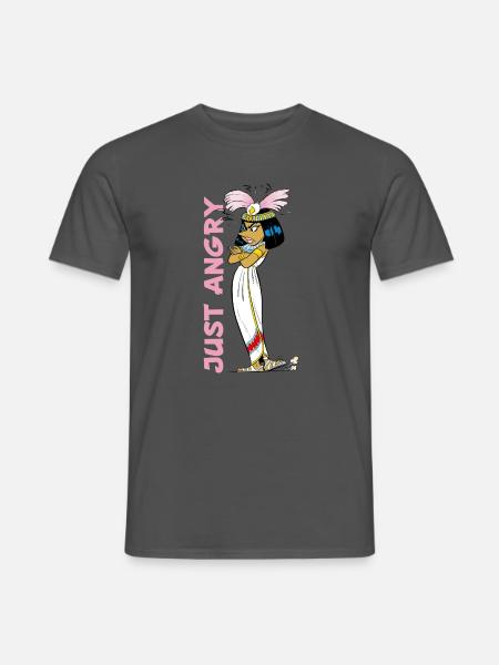 Asterix & Obelix - Kleopatra Just Angry - Männer T-Shirt - Anthrazit