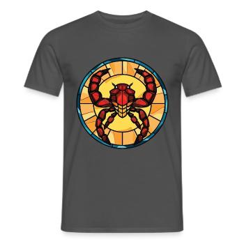 Skorpion Bunte Aquarell-Tierillustration - Männer T-Shirt - Anthrazit - Vorne - AI Model Male 178 light (178cm)