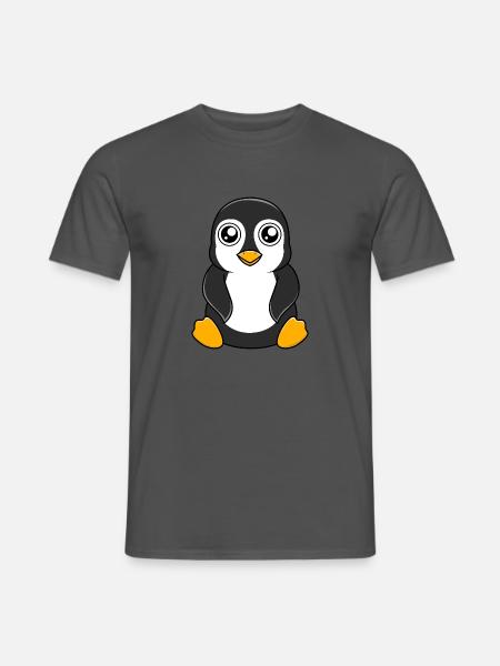 pinguin - Männer T-Shirt - Anthrazit
