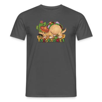 TacoSaurus Dinosaurier als Taco mit Hut und Bart - Männer T-Shirt - Anthrazit - Vorne - AI Model Male 178 light (178cm)